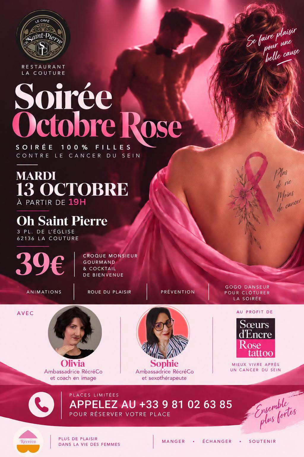 🌸 SOIRÉE OCTOBRE ROSE – 100 % FILLES 🌸